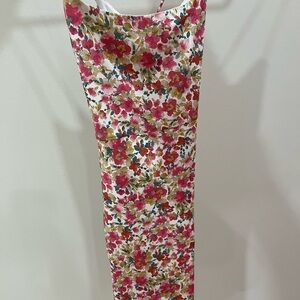 Windsor Floral Mini Dress - Pink and Green